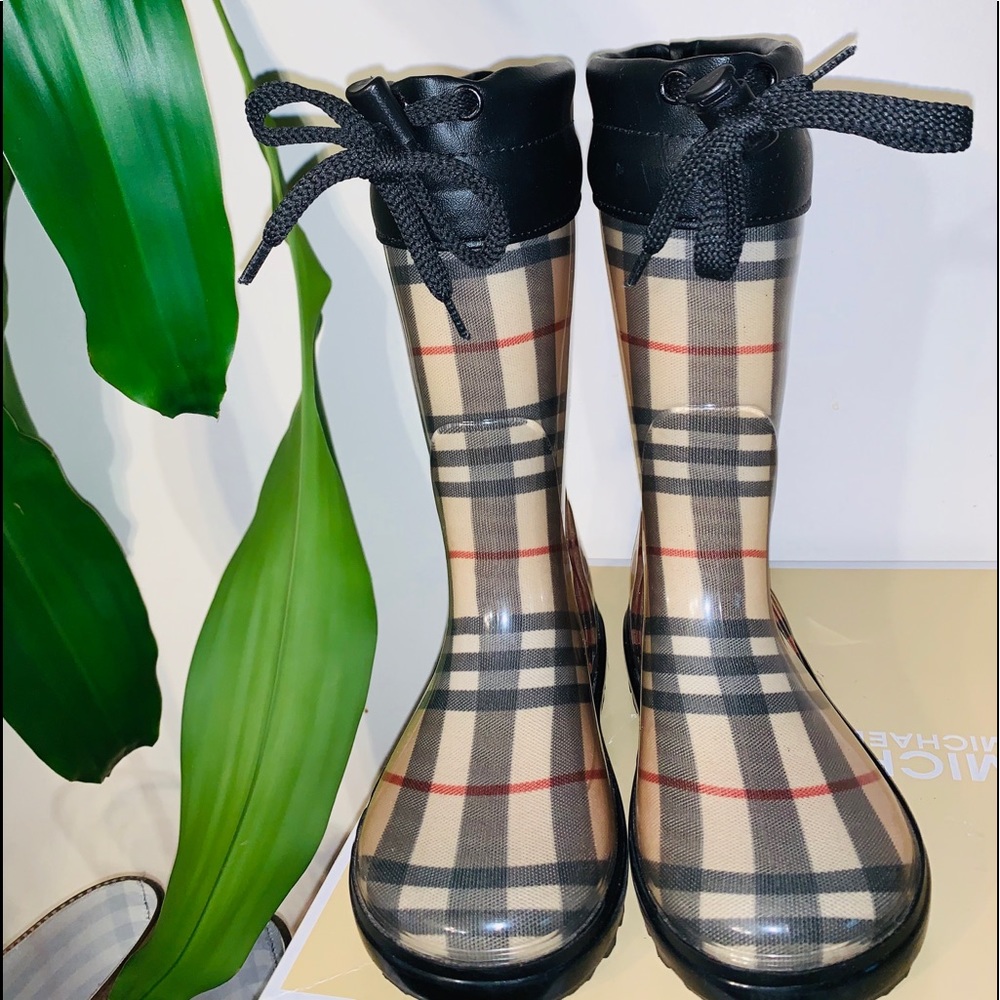 Authentic Burberry Classic Check Rain boots